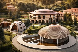 Projekt Dorf der Zukunft 2030, als gesamtes Projekt in Entwicklung für Investoren, individuelle Preise per Anforderung per Mail. oder als Bild-Lizenz by Luxdesign369.com-900€